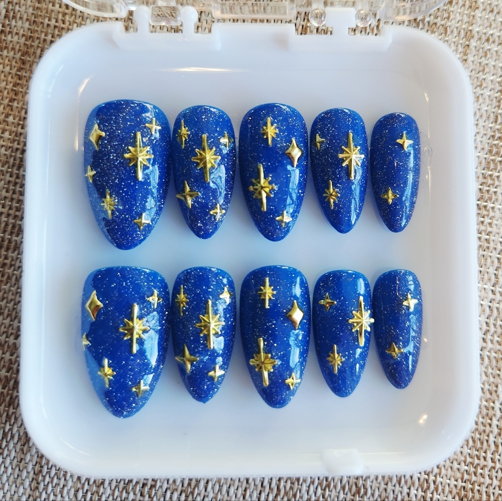 Starry Night Sky Press On Nails